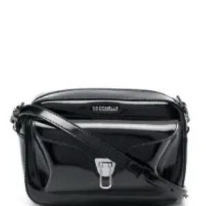 Coccinelle Beat Small Black Patent Crossbody Bag